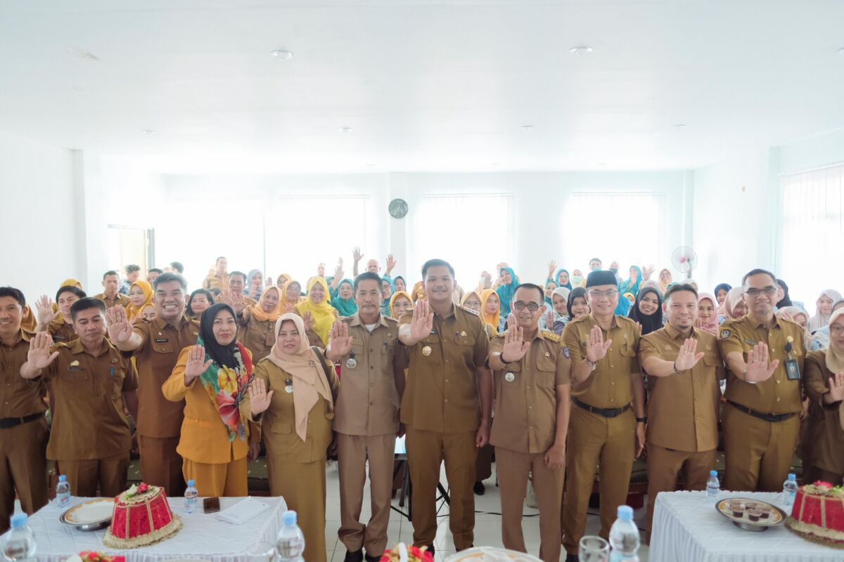 Bupati Bantaeng, M. Fathul Fauzy Nurdin menghadiri Penerimaan Tenaga Pendamping Gizi Desa (TPGD) dalam rangka mendukung Program Aksi Stop Stunting (ASS) Kabupaten Bantaeng, di Puskesmas Kota, Senin (28/7/2025).