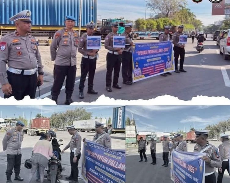 IST
PROPAM -- Personel Propam Polres Pelabuhan Makassar yang turun memantau kegiatan operasi patuh 2025 di wilayah hukum Polres Pelabuhan Makassar. 
