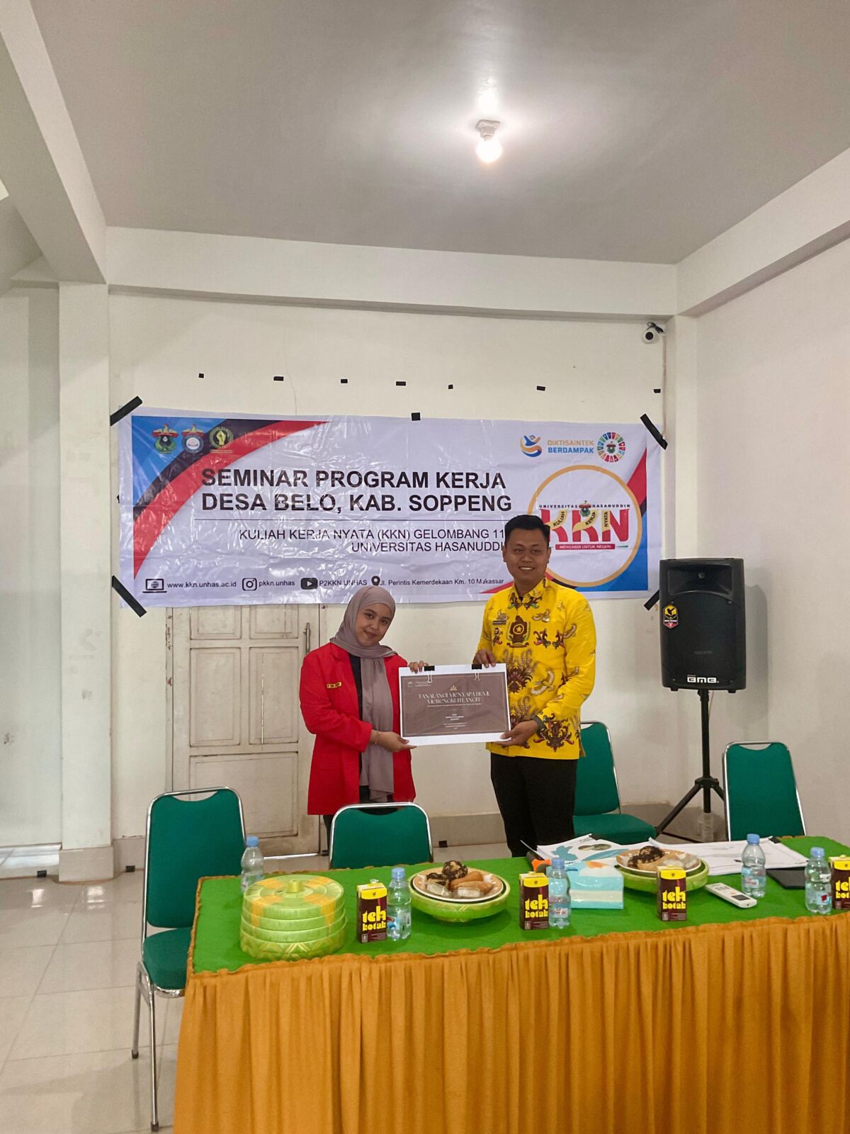 Mahasiswa KKN-T Literasi Gelombang 114 Universitas Hasanuddin (Unhas)!melaksanakan Seminar Hasil Rancangan Sarana Agrowisata Desa Belo, Soppeng.