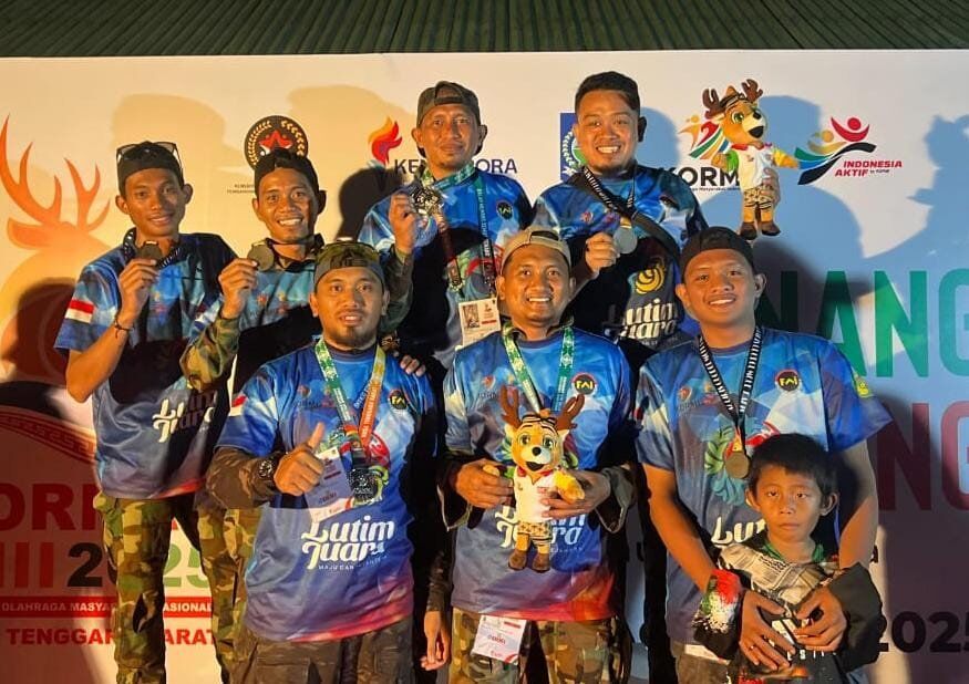 JUARA -- Kontingen Airsoft raih prestasi di ajang Festival Olahraga Masyarakat Nasional (Fornas) VIII Tahun 2025 di Mataram, Nusa Tenggara Barat (NTB) baru-baru ini.
