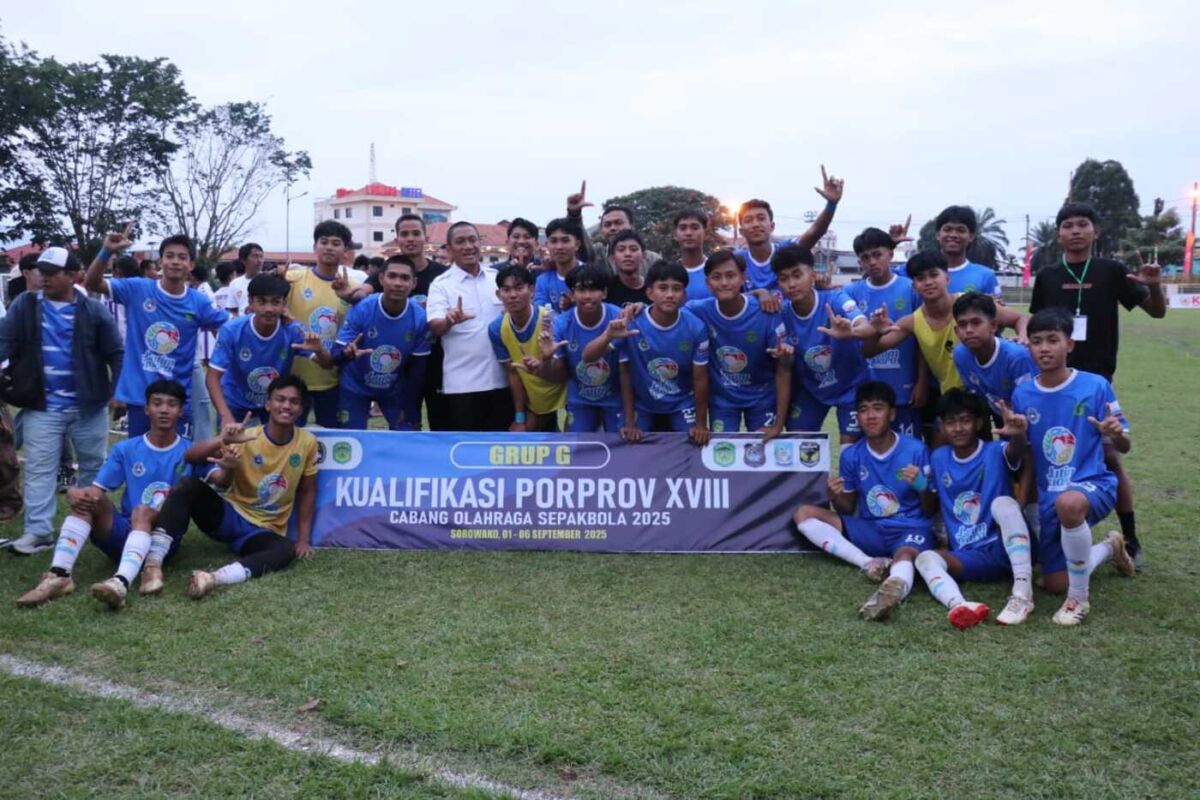 LOLOS -- Perslutim berhasil memastikan tiket menuju Putaran Final Pekan Olahraga Provinsi (Porprov) Sulawesi Selatan XVIII tahun 2026 mendatang yang akan digelar di Kabupaten Wajo dan Bone usai menaklukan Enrekang dengan skor 1-0.