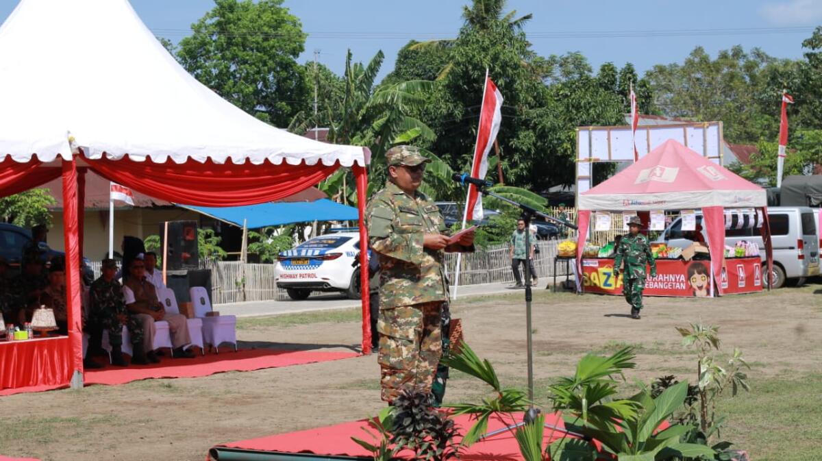 Bupati Takalar H. Firdaus Dg Manye menjadi irup pada pembukaan TMMD ke-126 di Lapangan Desa Topejawa.