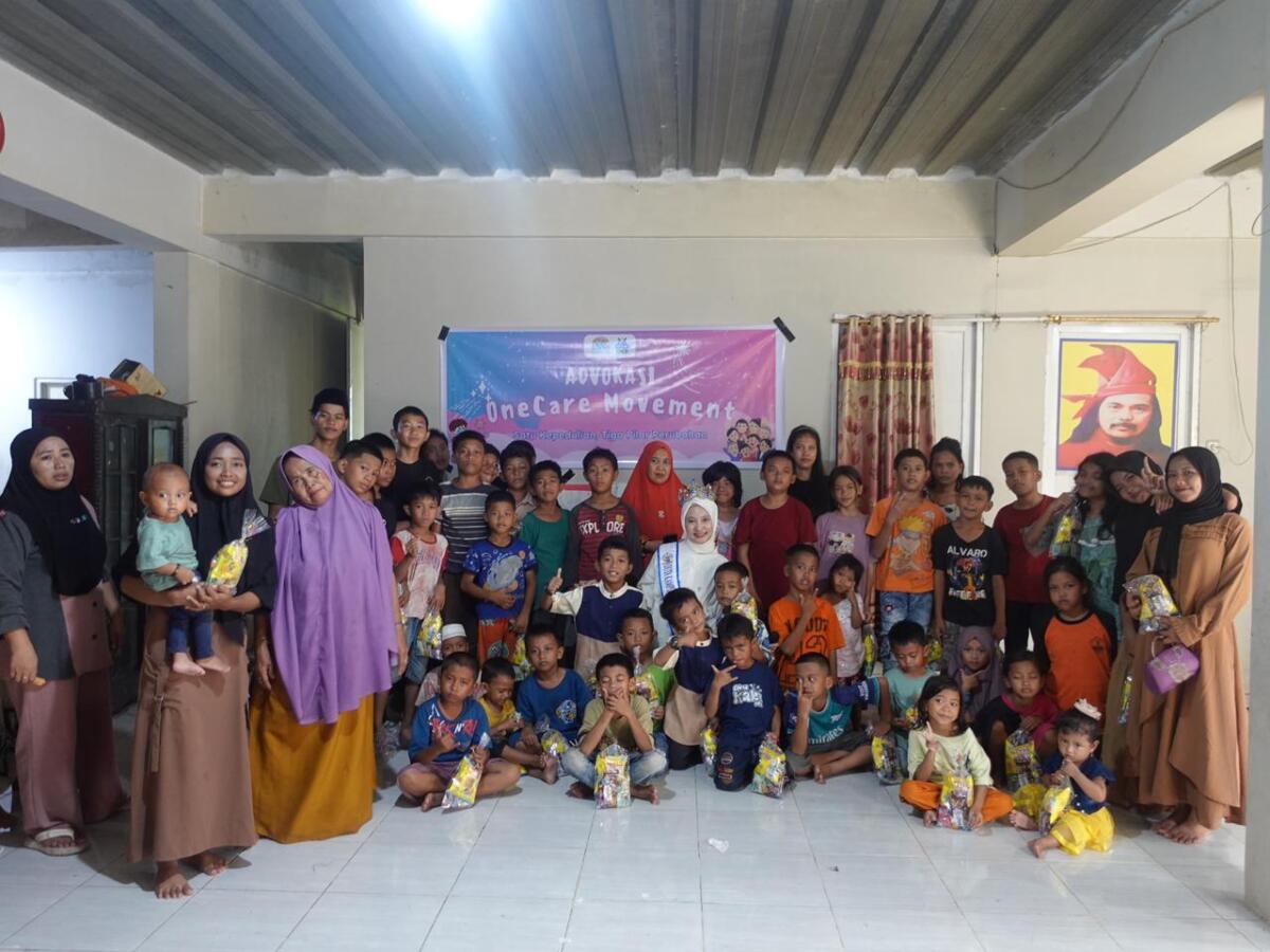 Salah satu rangkaian kegiatan One Care Movement yang dilaksanakan Duta Kampus Sulsel 2025 Firyal Fadhilah.