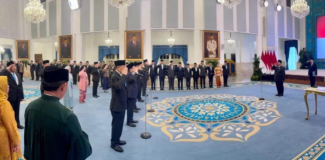 Pelantikan Menteri dan Wakil Menteri Negara Kabinet Merah Putih di Istana Negara, Jakarta, Rabu (17/9/2025). (Cahyo - Biro Pers Sekretariat Presiden)
