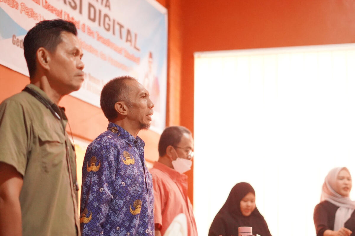 IST
LOKAKARYA -- Suasana lokakarya literasi digital yang digelar Disperpusarsip Kabupaten Gowa. 
