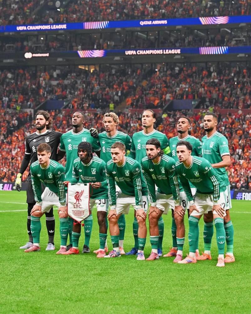 Skuad Liverpool Saat Menghadapi Galatasaray. (Instagram.com/liverpoolfc)