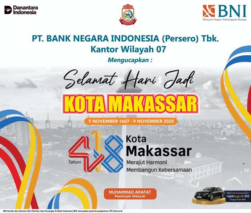BNI Selamat hari Jadi Kota Makassar