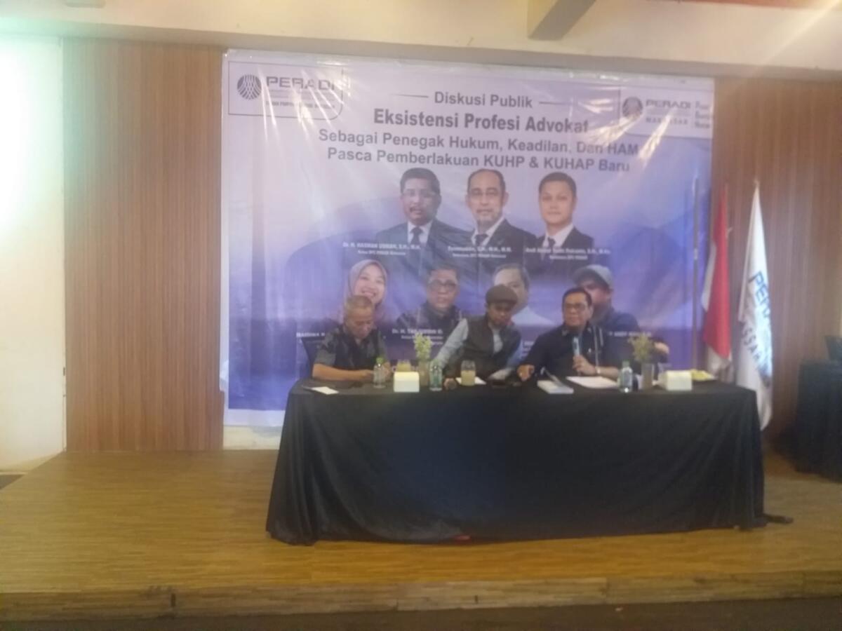 Sikapi Pemberlakuan KUHP dan KUHAP Baru, DPC Peradi Makassar Gelar Diskusi Publik