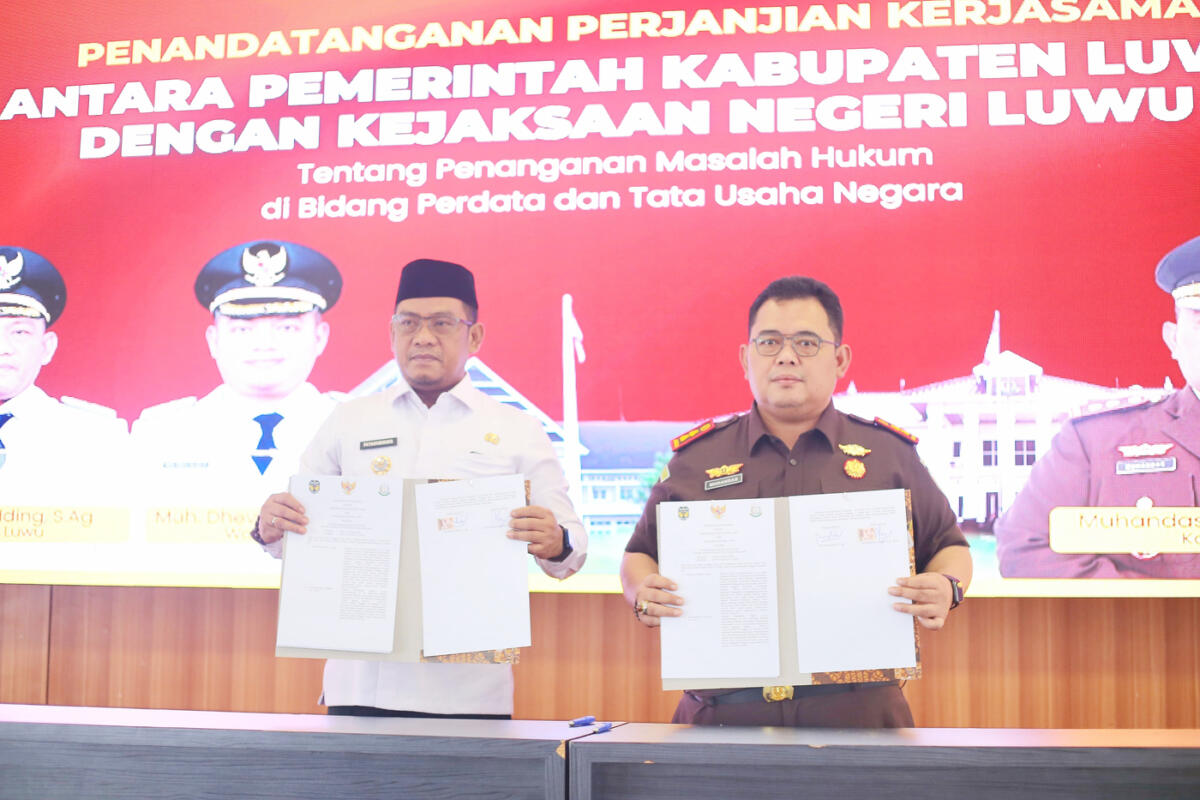 Pemkab Luwu dan Kejari Teken Kerjasama Perdata