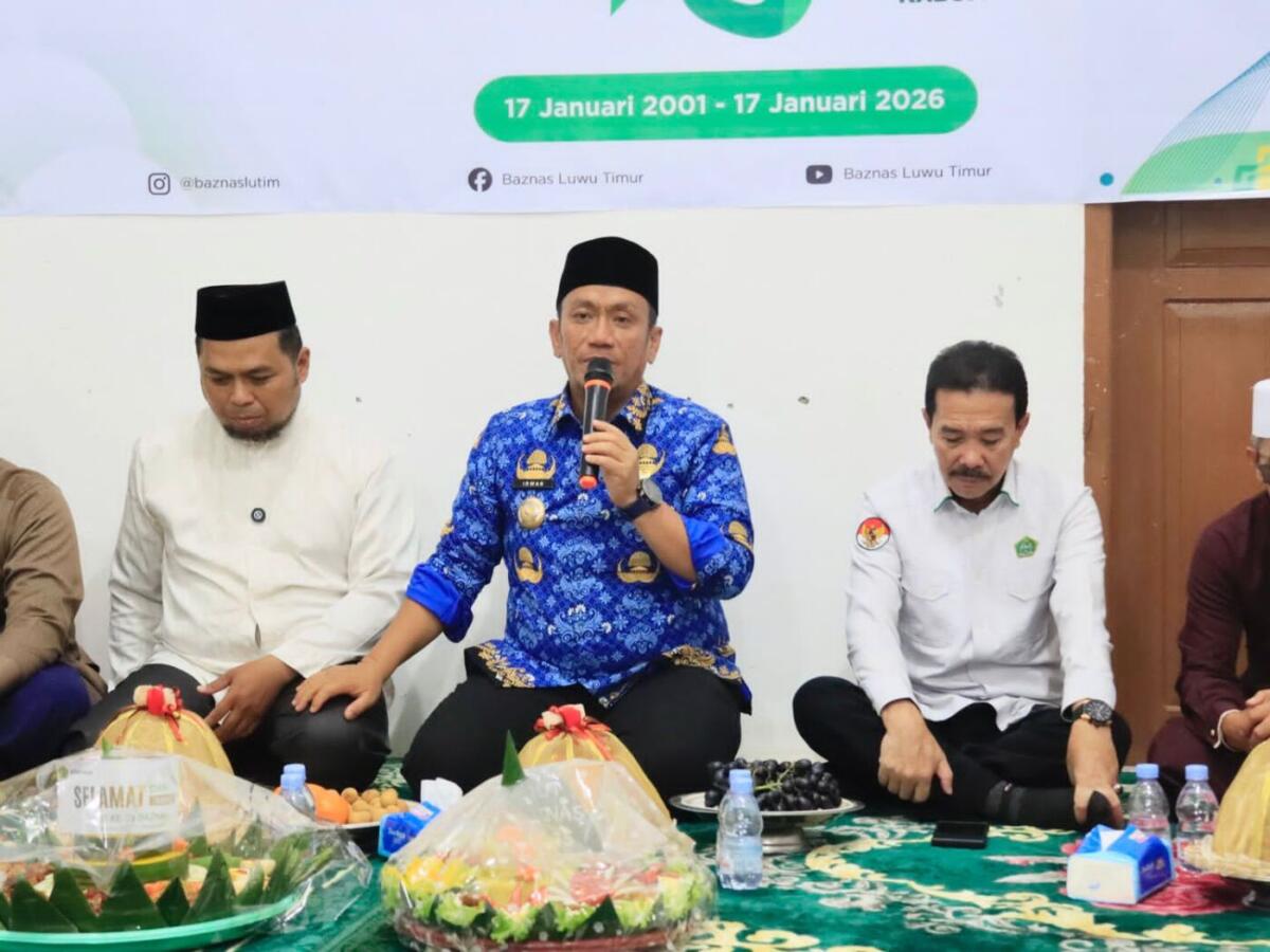 Bupati Luwu Timur Hadiri Tasyakuran HUT ke-25 Baznas Lutim