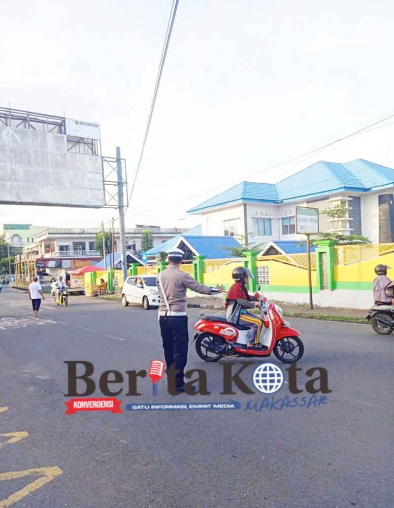 Satlantas Polres Soppeng Gelar Commander Wish di Titik Rawan Lalin