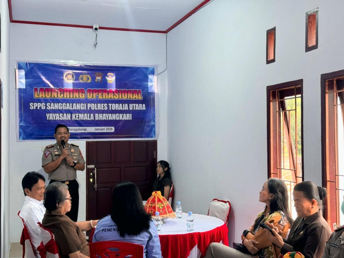 SPPG Bhayangkari Toraja Utara Resmi Beroperasi, Layani Ribuan Pelajar