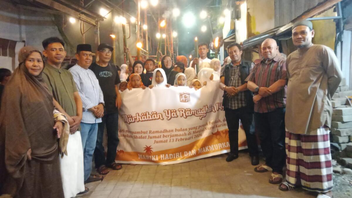 Semarak Pawai Obor Warga Karuwisi Sambut Ramadan 1447 H