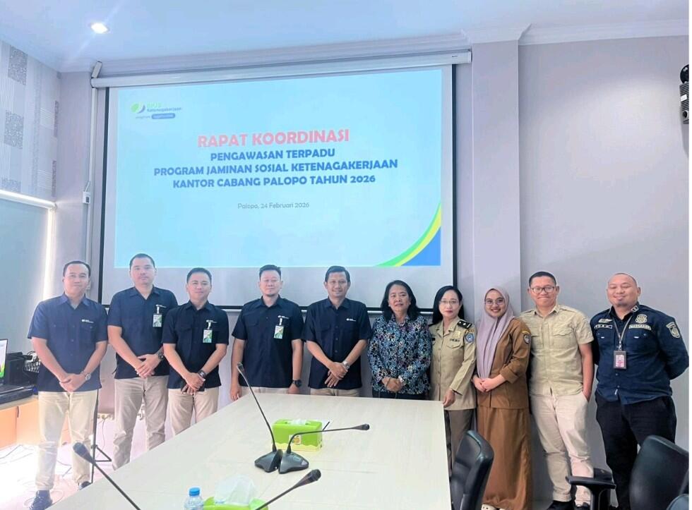 BPJS Ketenagakerjaan Palopo dan UPT Pengawas Ketenagakerjaan Wilayah 2 Palopo Perkuat Pengawasan Kepatuhan Badan Usaha