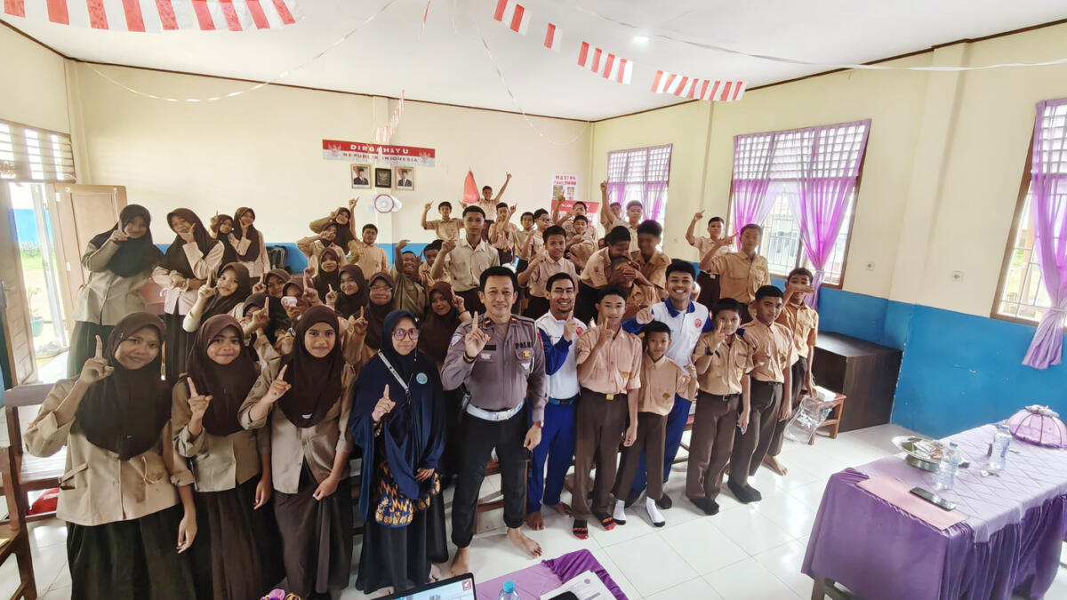 Asmo Sulsel dan Polres Gowa Edukasi Pelajar SMPN 5 Gowa