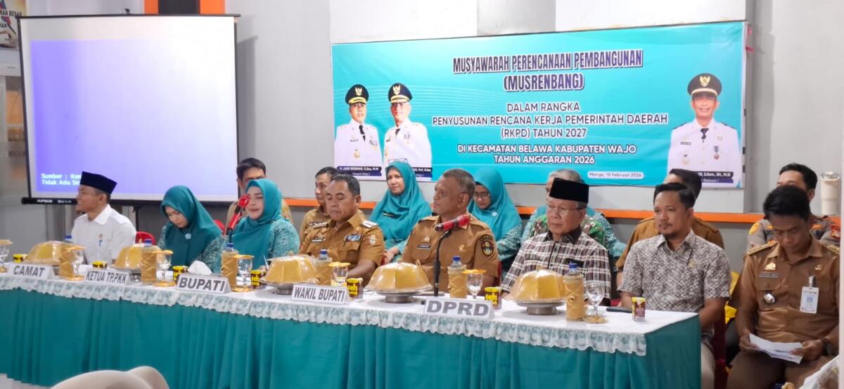 Perkuat Sinergi Pembangunan, Pimpinan dan Anggota DPRD Wajo Kompak Hadiri Musrenbang Kecamatan Belawa