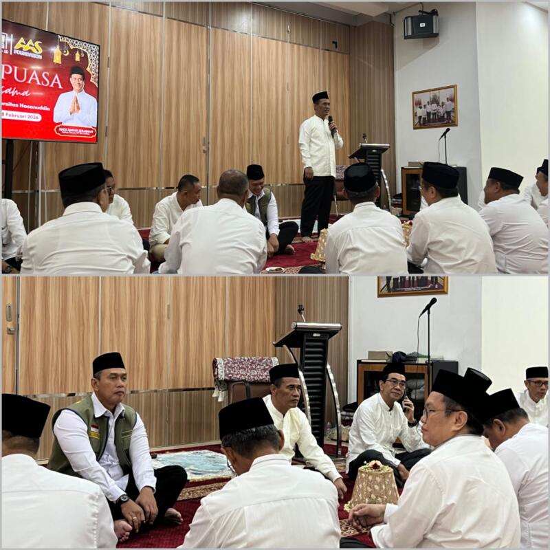 Buka puasa bersama IKA Unhas yang dihadiri Ketua Umum IKA Unhas yang juga Menteri Pertanian Andi Amran Sulaiman di AAS Building, Sabtu (28/2/2026).