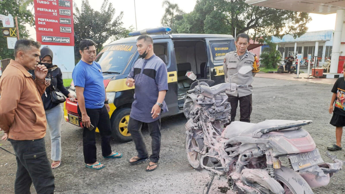 Motor Mendadak Terbakar di Manggala