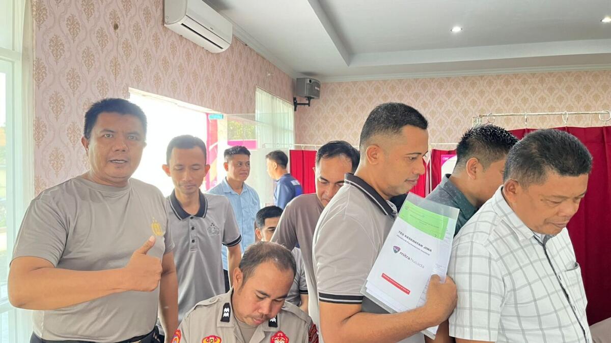 Personel Polres Riksa Kesehatan