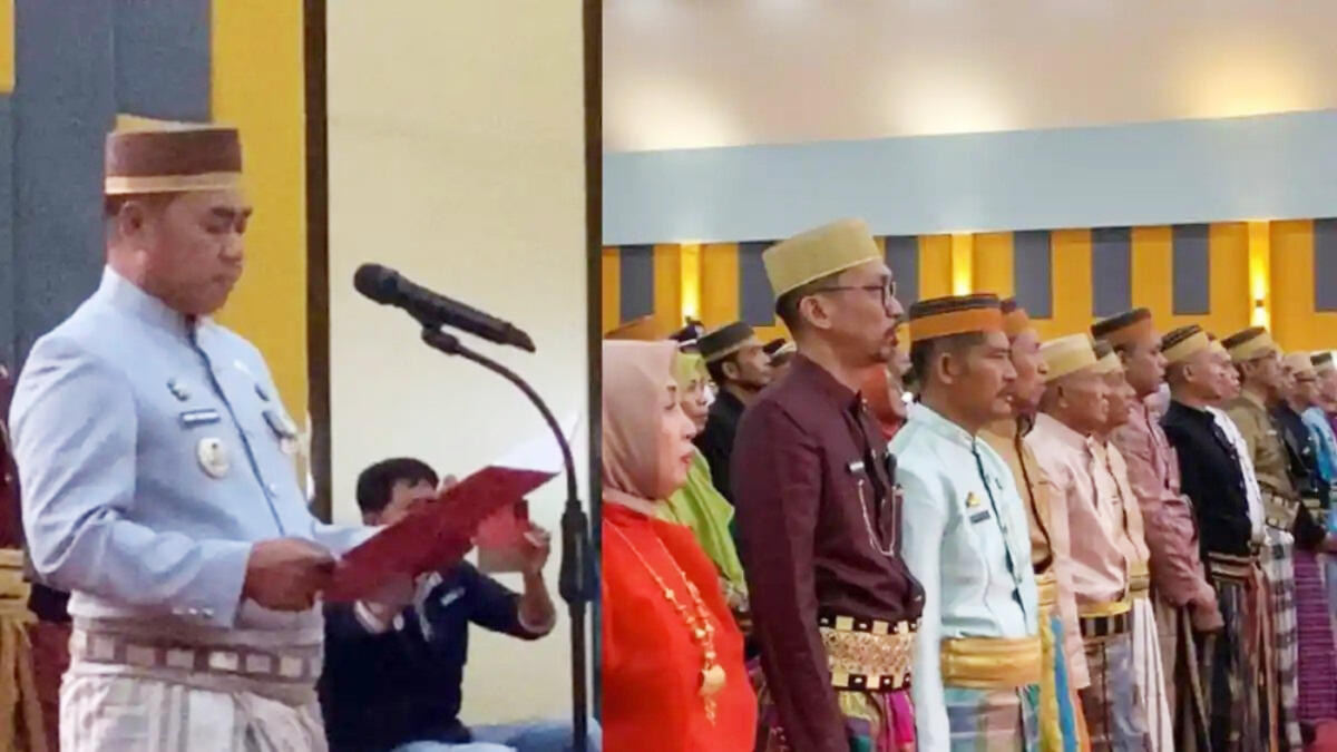 Pakai Adat Bugis, Bupati Lantik 364 Pejabat