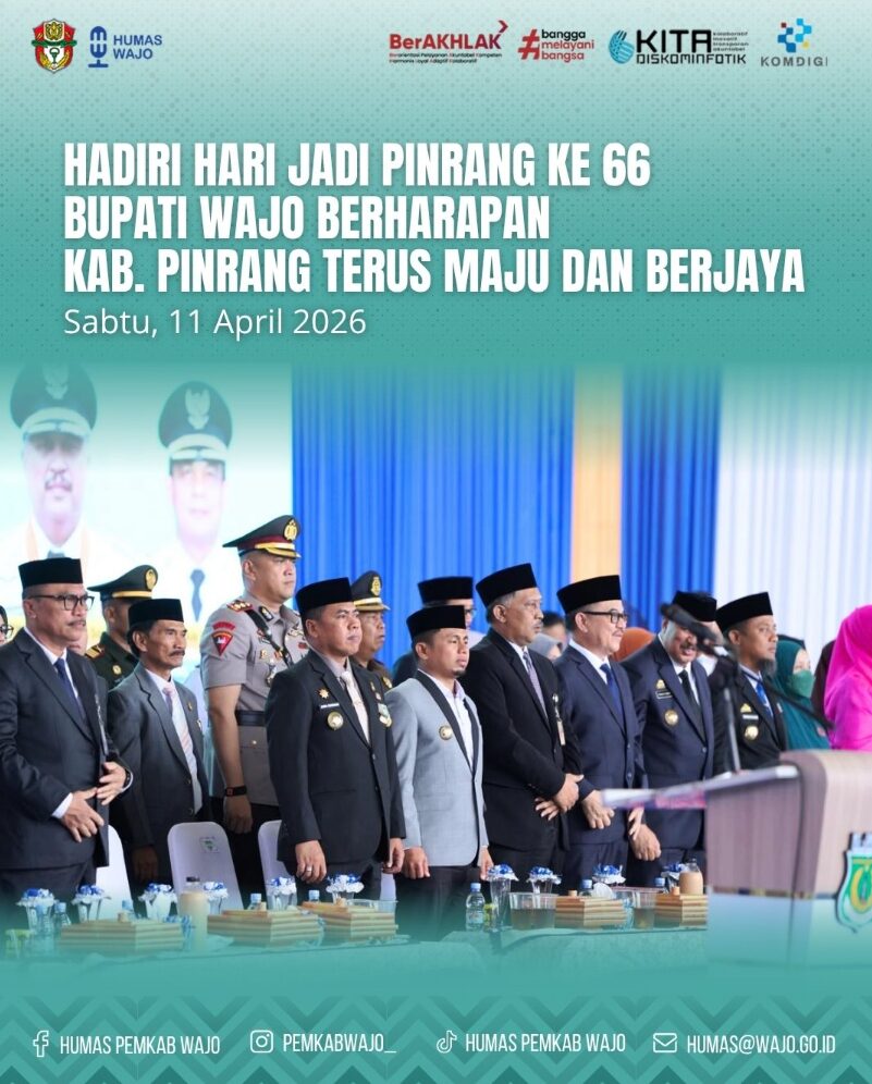 Bupati Wajo Hadiri Hari Jadi Pinrang