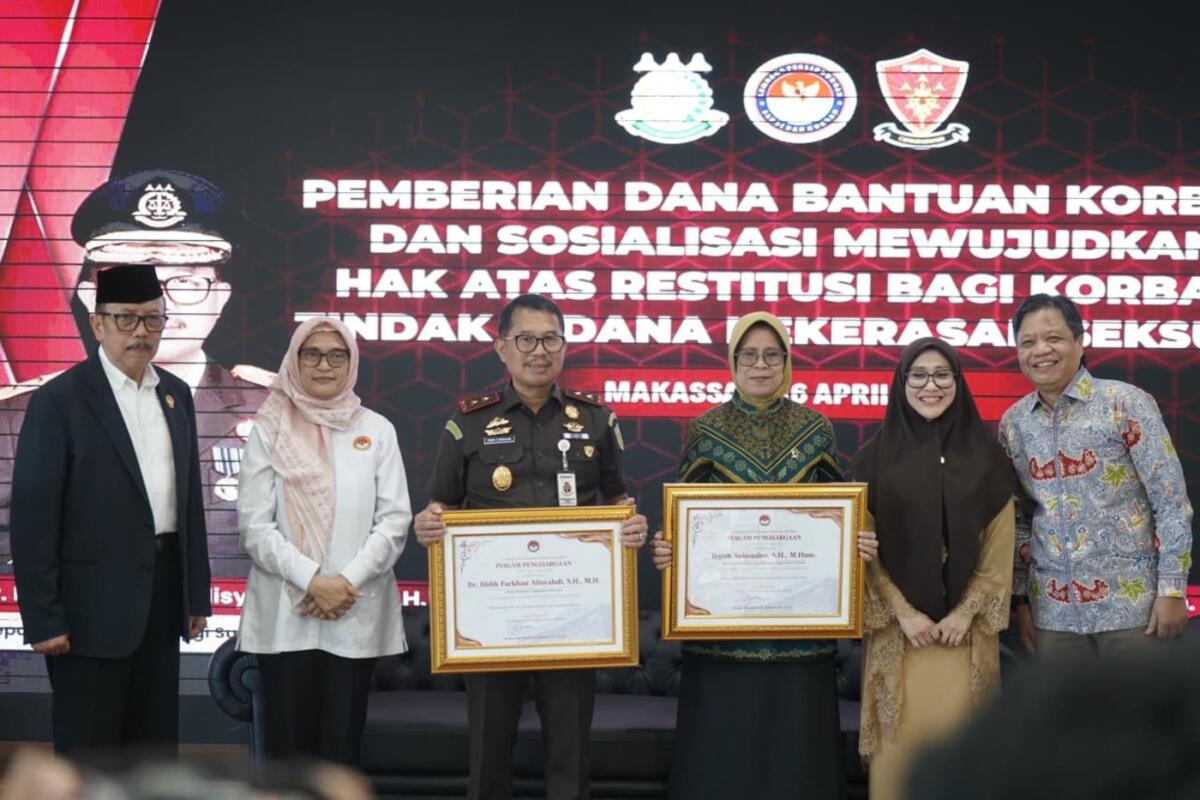 Kejati–LPSK Salurkan Bantuan ke Korban Kekerasan Seksual