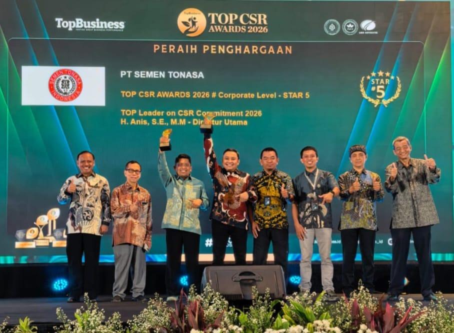 PT Semen Tonasa Raih Top CSR Award 2026 Kategori Star 5