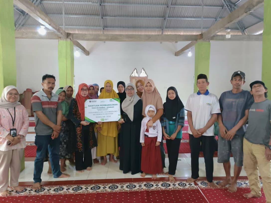 Pegadaian Kanwil VI Salurkan Bantuan Renovasi Masjid Babul Jannah di Bissoloro, Gowa
