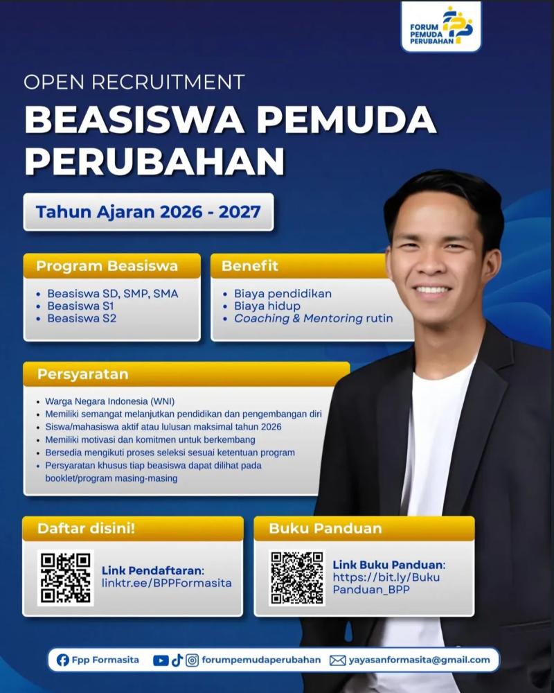 Momentum Hari Kebangkitan Nasional, Yayasan Formasita Luncurkan Beasiswa Pemuda Perubahan