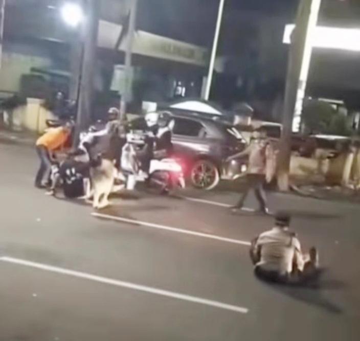 Oknum Polisi Ikut Razia Cipkon, Ditabrak Pengendara Motor