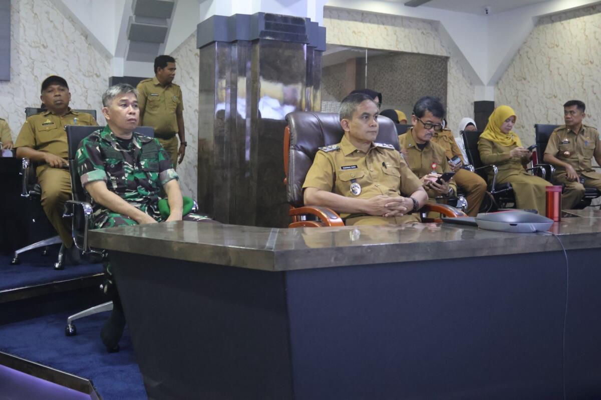 Wabup Pinrang Sudirman Bungi Ikuti Peluncuran Panduan dan Bahan Ajar Pendidikan Antikorupsi secara Virtual