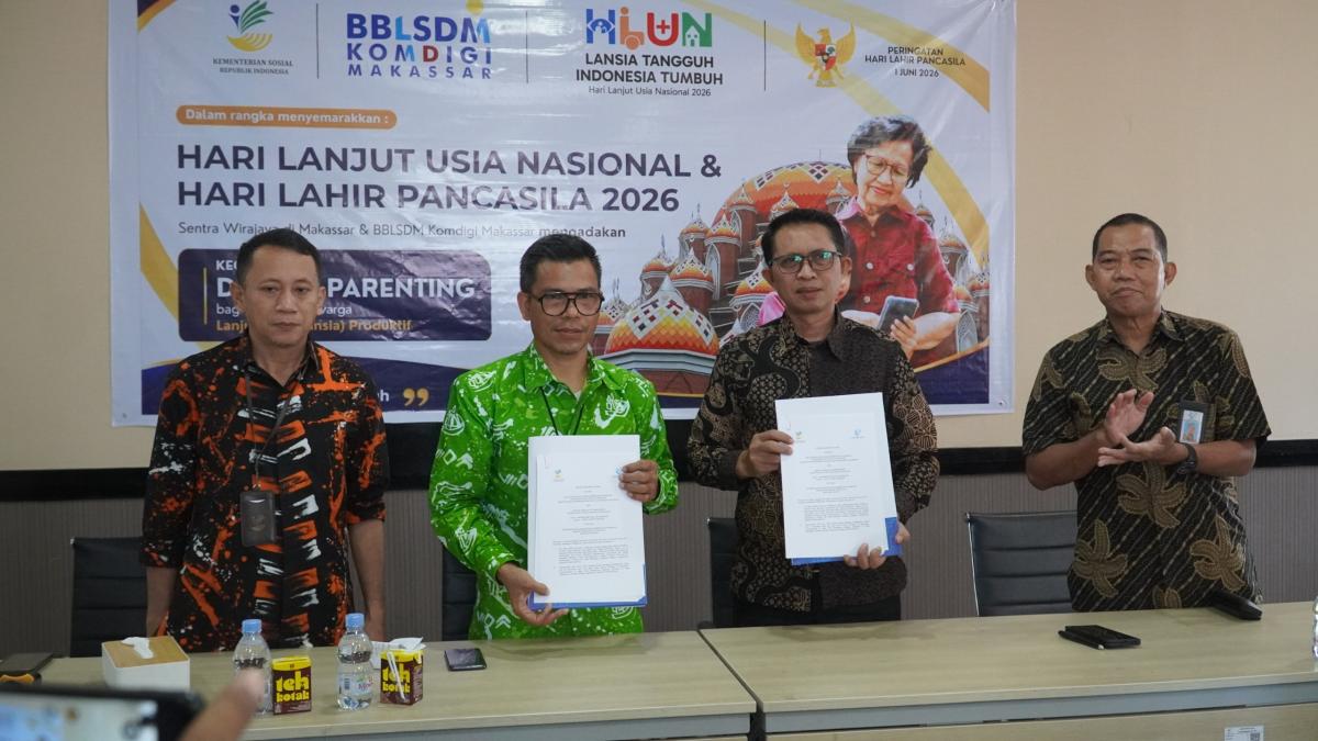 Sentra Wirajaya Makassar dan BBLSDM Komdigi Jalin Kerja Sama Pengembangan SDM